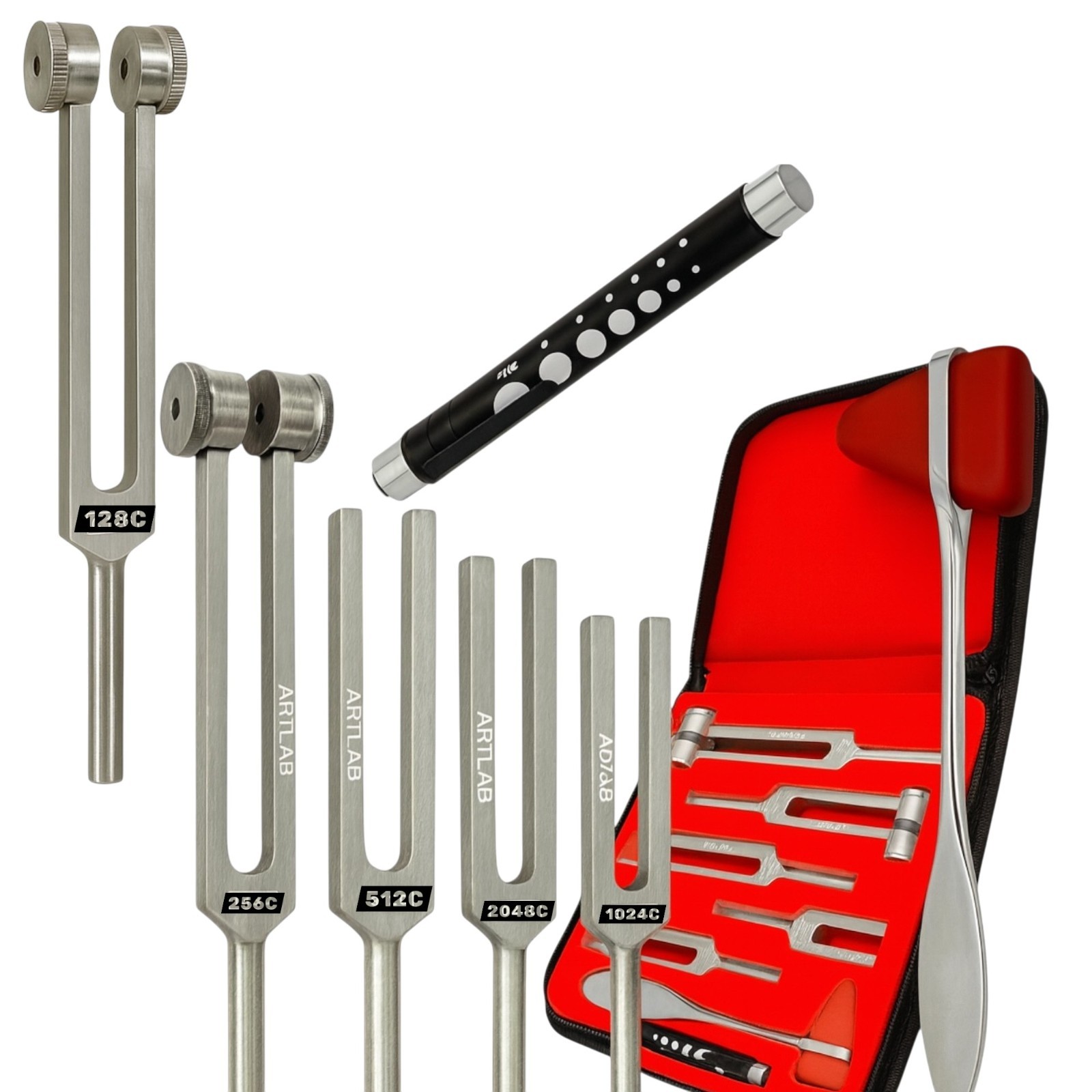 5 Tuning Forks Set Medical Surgical Chiropractic Physical Diagnostic instruments