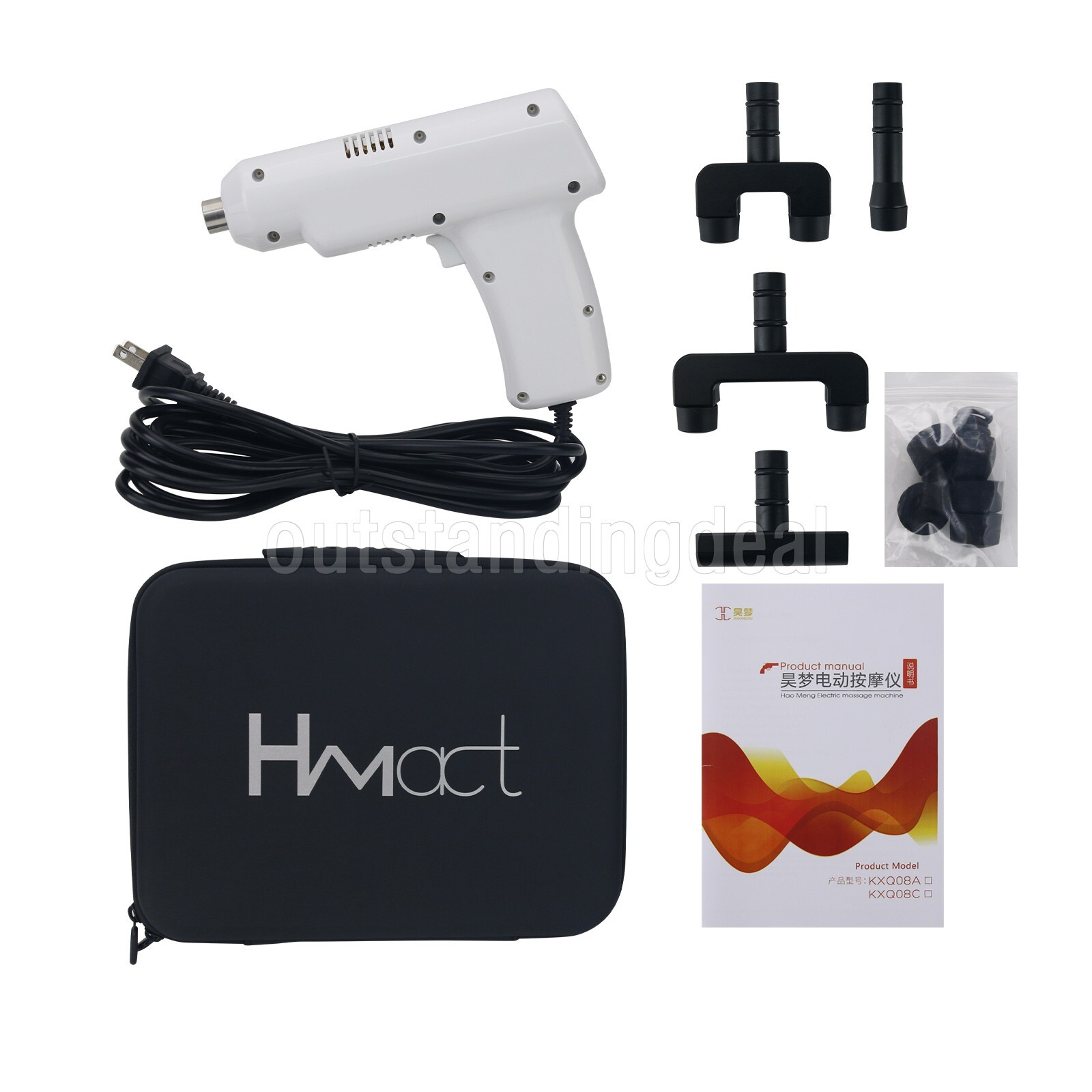 Chiropractic Massager Electric Chiropractic Adjusting Tool with 4 Massage Heads