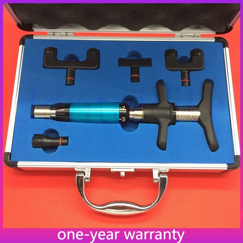 Chiropractic Adjusting Tool Spine Activator Adjusting Gun 6 Levels 4 Heads New
