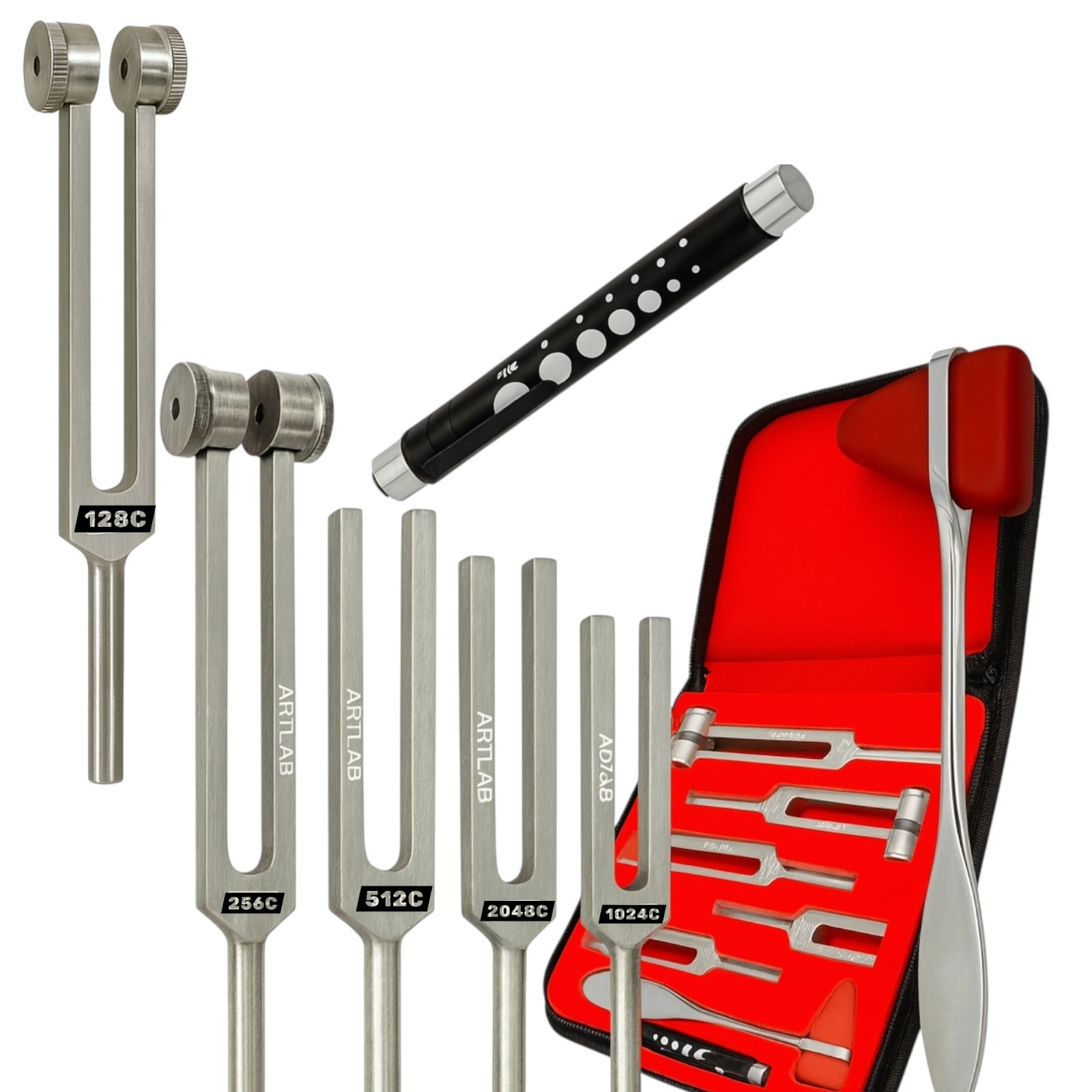 5 Tuning Forks Set Medical Surgical Chiropractic Physical Diagnostic instruments