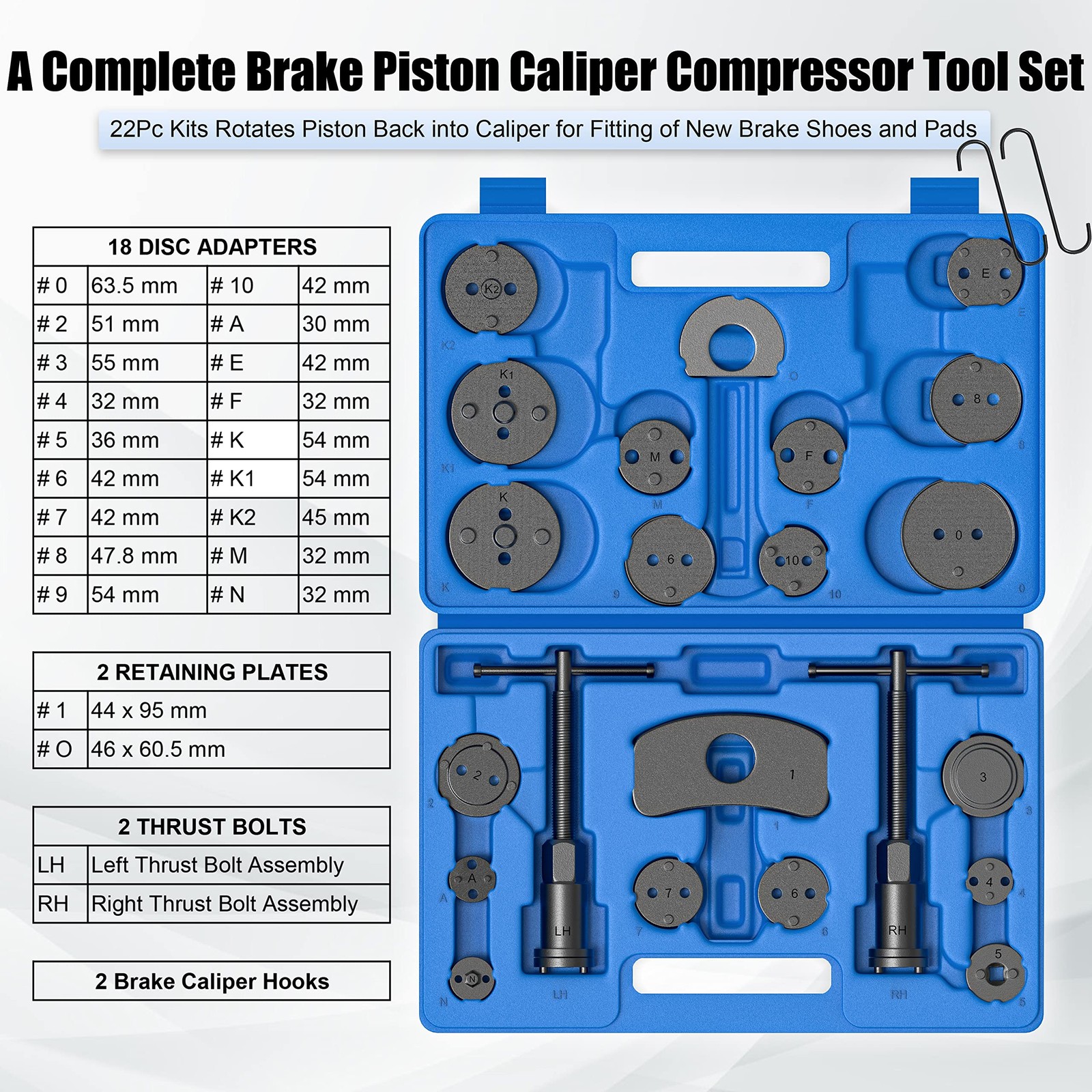 Mostplus Universal Disc Brake Caliper Wind Back Tool And Piston Compression