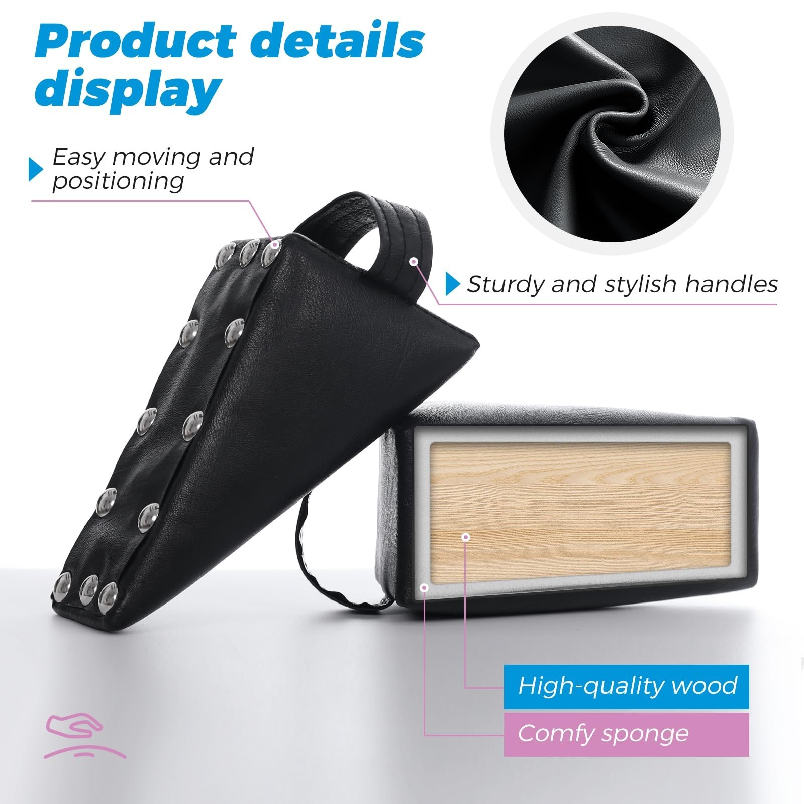 Chiropractic Wedge Blocks for Pelvis Support – 2pcs DeJarnette Style, Comfort &