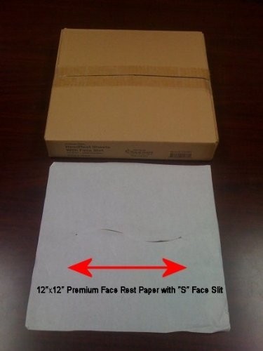 Chiropractic Headrest Paper Sheets with Face Slot – 12″ x 12″ White, 100 Pack