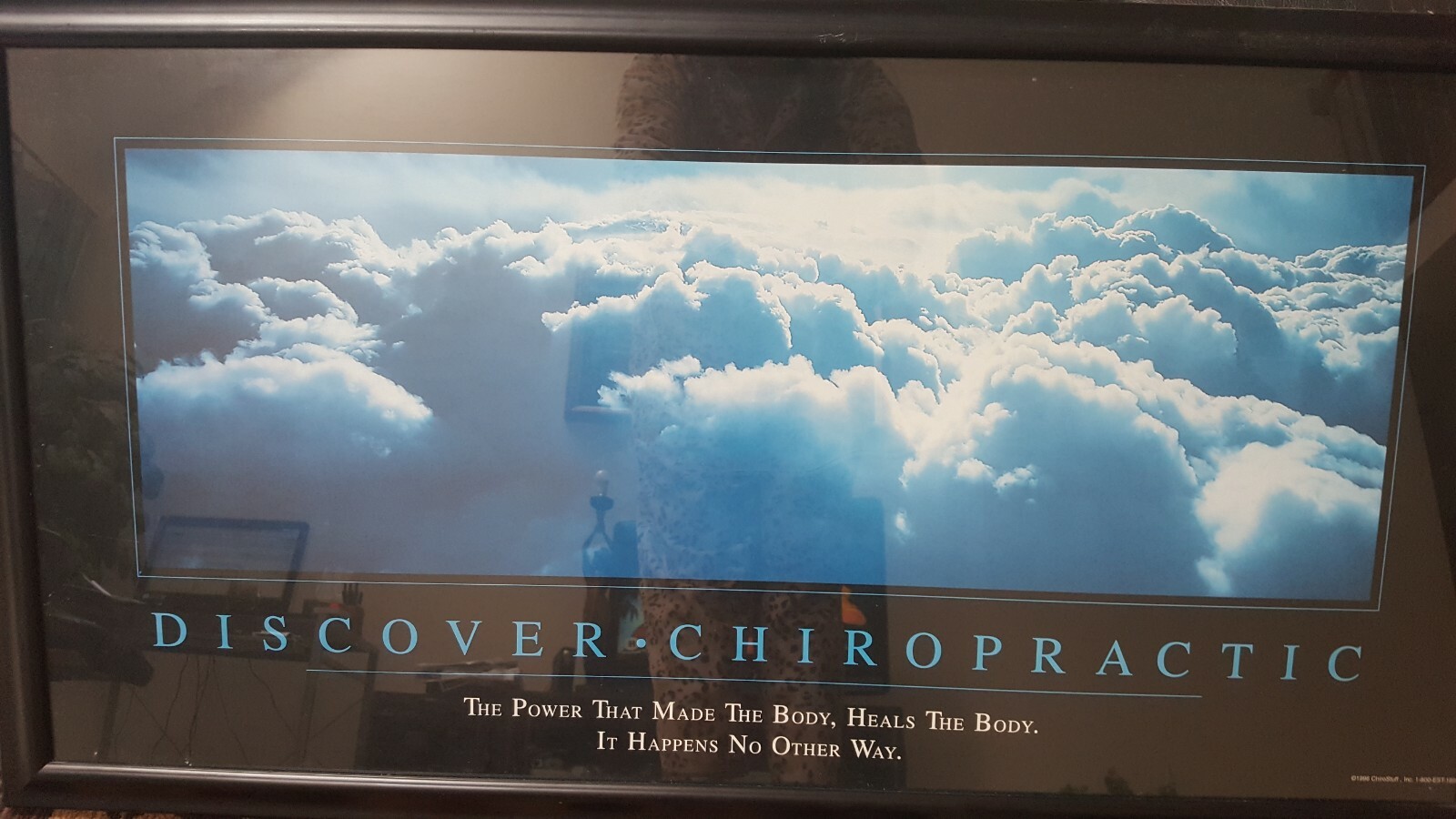 Chiropractic framed reception wall office picture height 20″ x length is 38 in