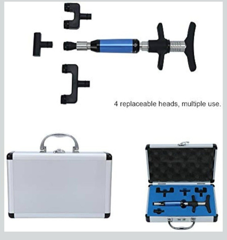Manual Chiropractic Activator Adjusting Tool 6 Levels Gun Set with Case