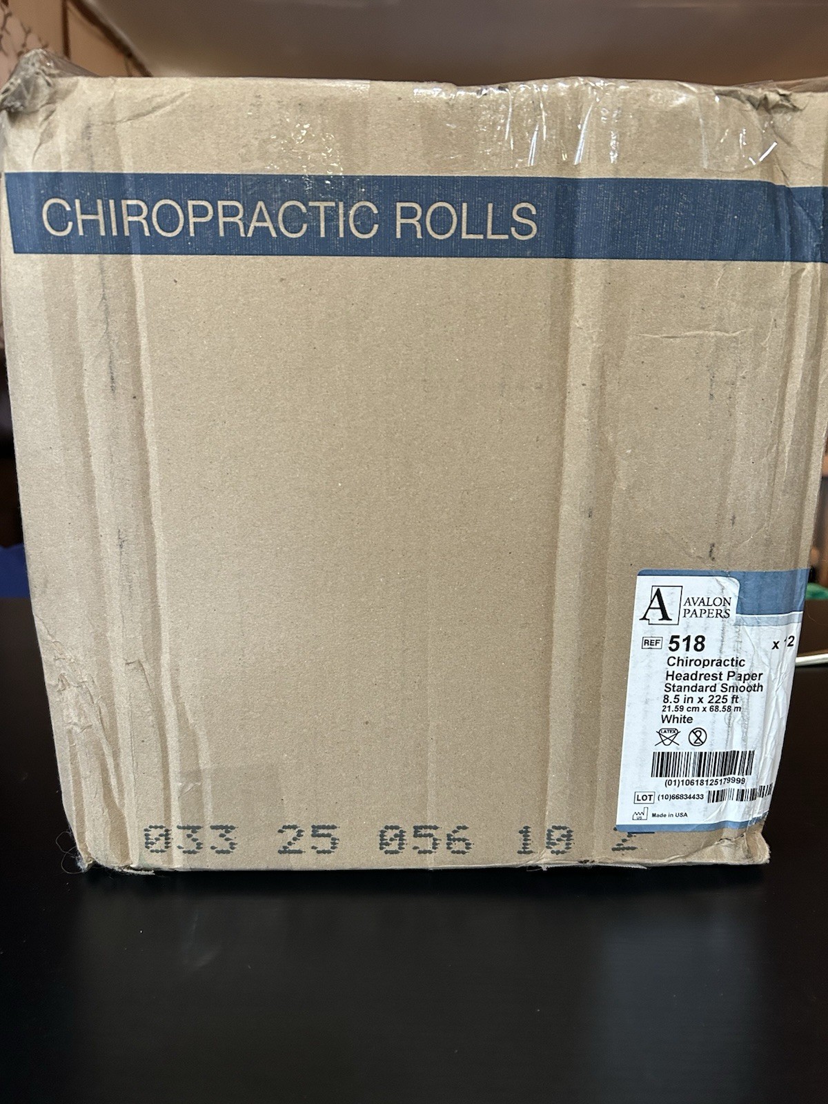 Avalon Papers 518 Chiropractic headrest paper Rolls 8.5 x 225 Ft (25 Roles)