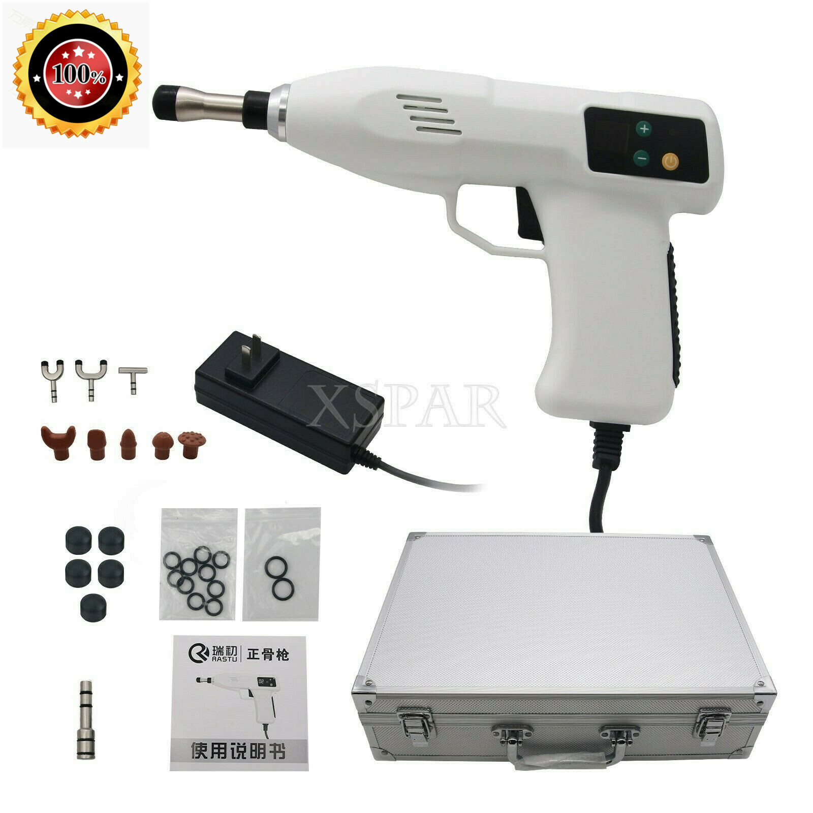 Chiropractic Adjusting Tool Gun Therapy Activator Correction Massager AMCT White