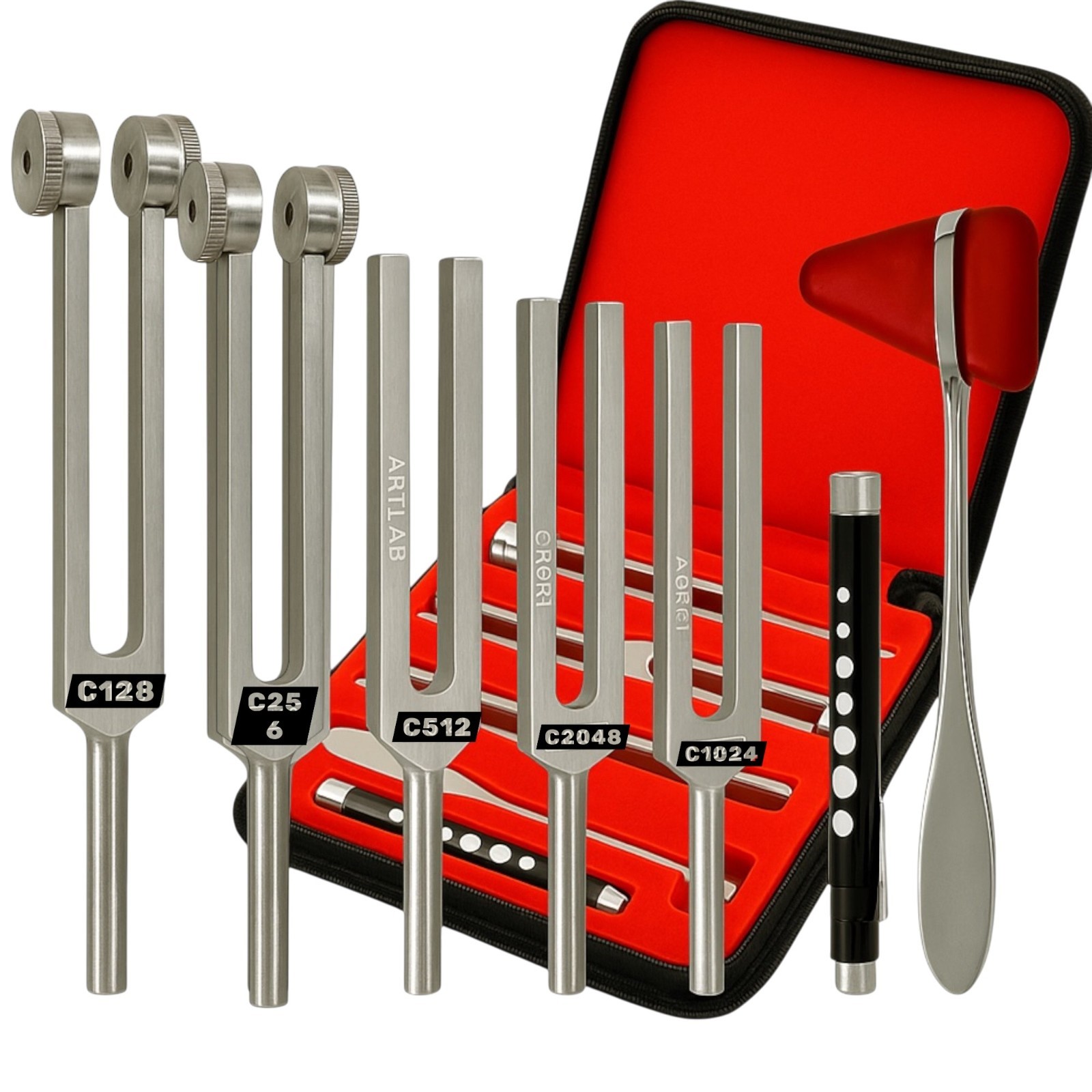 5 Tuning Forks Set Medical Surgical Chiropractic Physical Diagnostic instruments