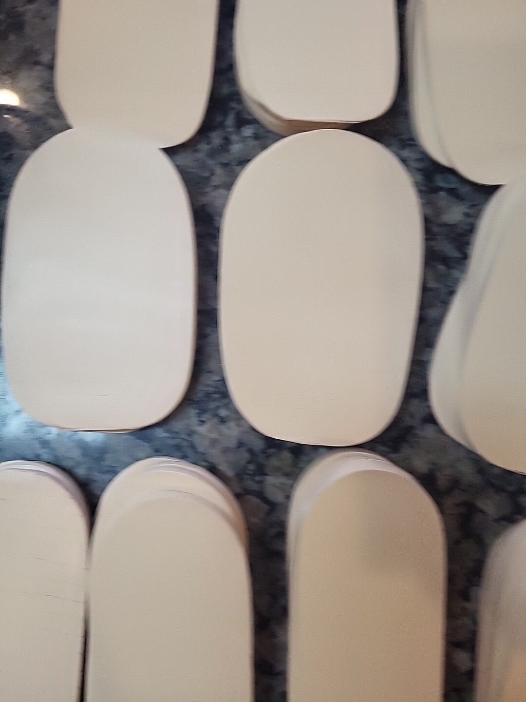 Lot of 71 new Rubber Heel Lifts by G & W Heel lifts cream colored various sizes