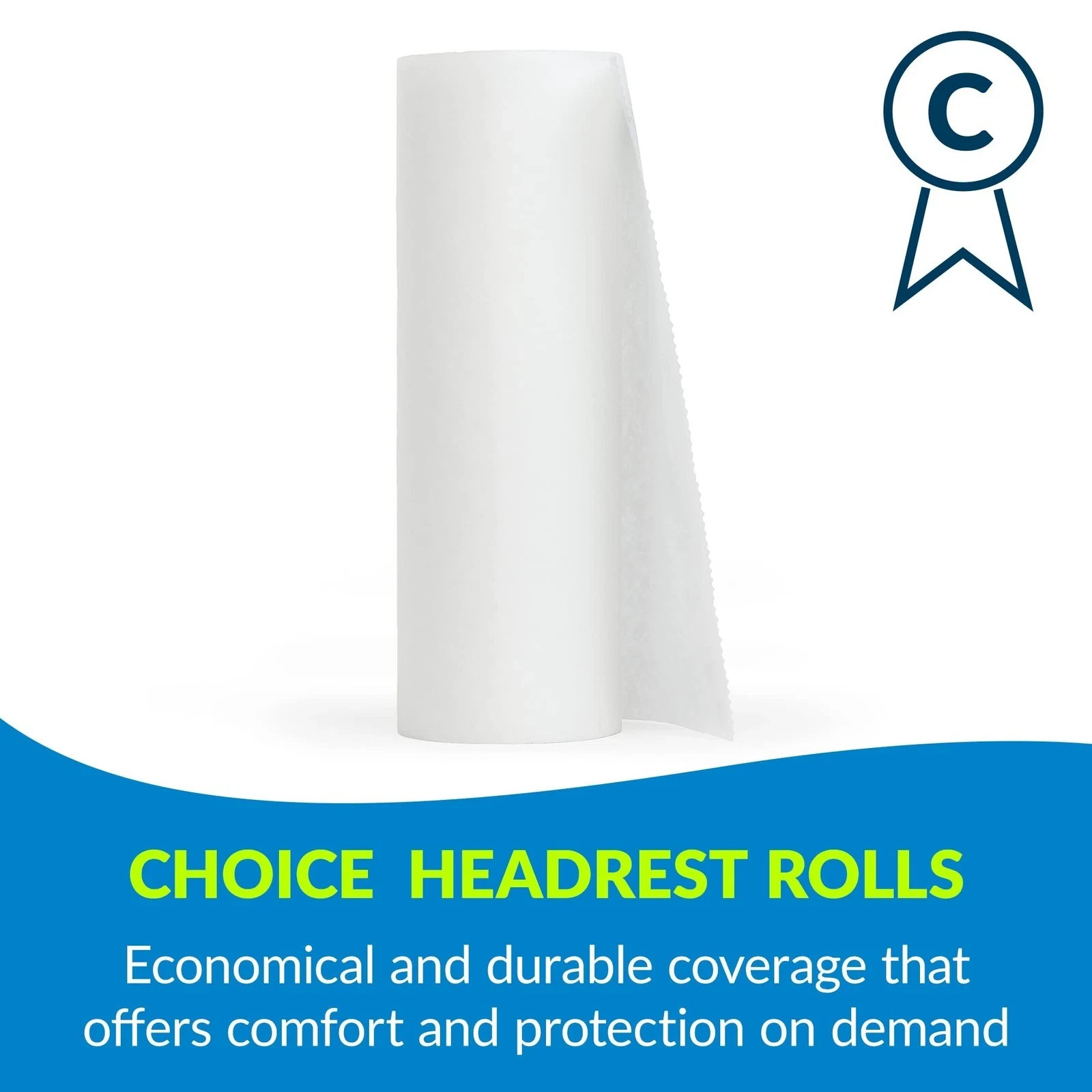 TIDI 980898 Choice Single-Use Chiropractic Headrest Paper Roll, Fluid and Bar…