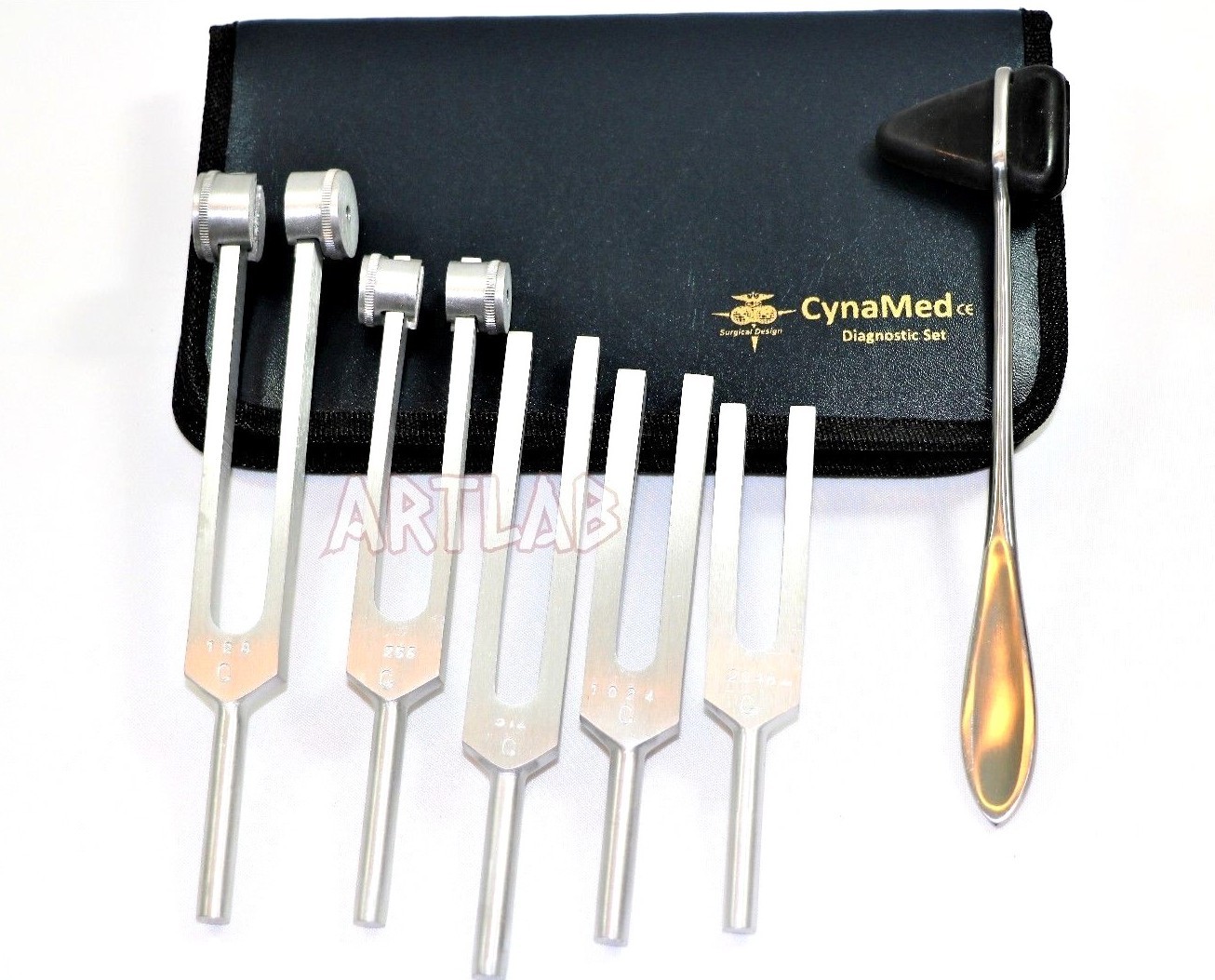 PREMIUM 6 Tuning Fork Set Medical Surgical Chiropractic Physical Diagnostic SET