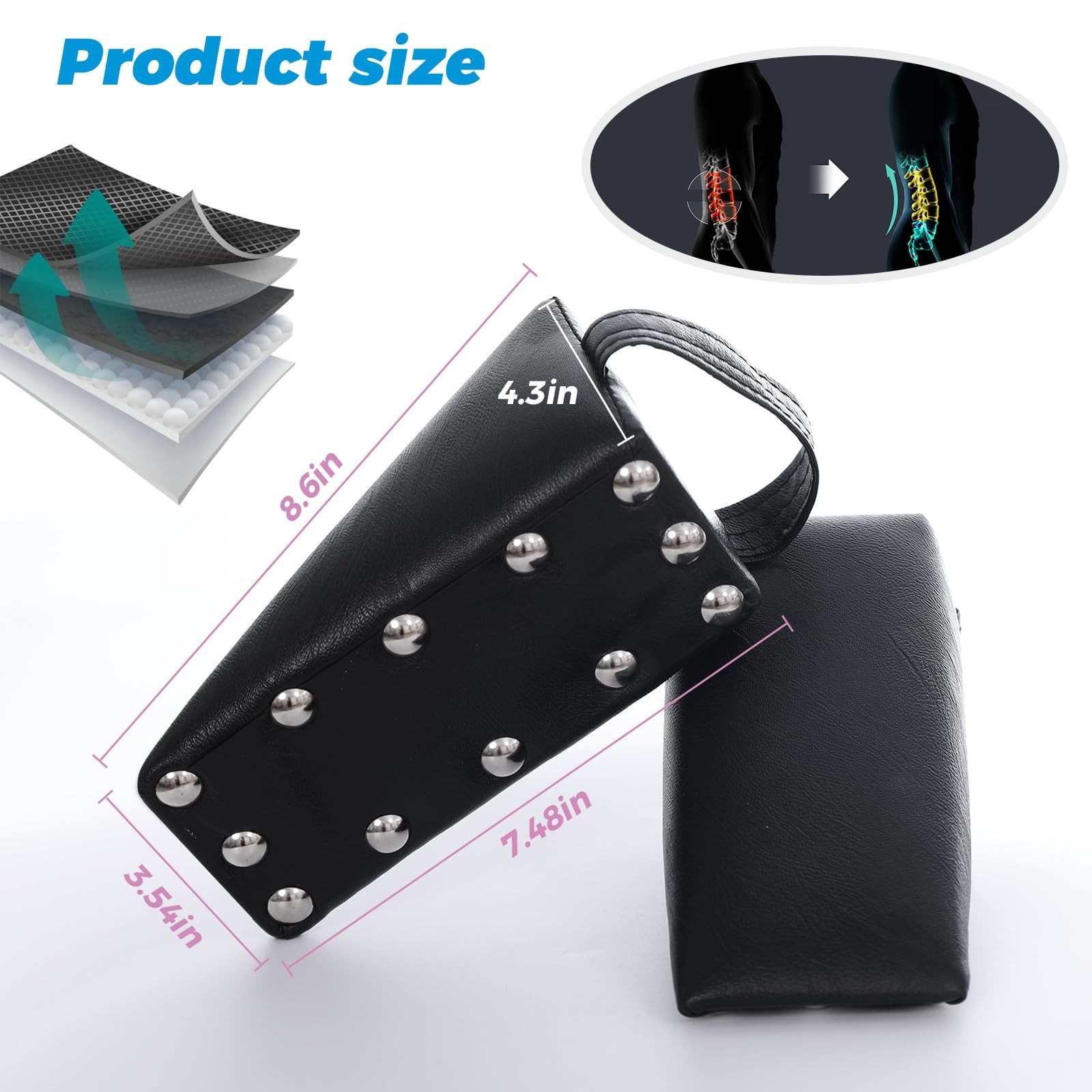Chiropractic Wedge Blocks for Pelvis Support – 2pcs DeJarnette Style, Comfort &
