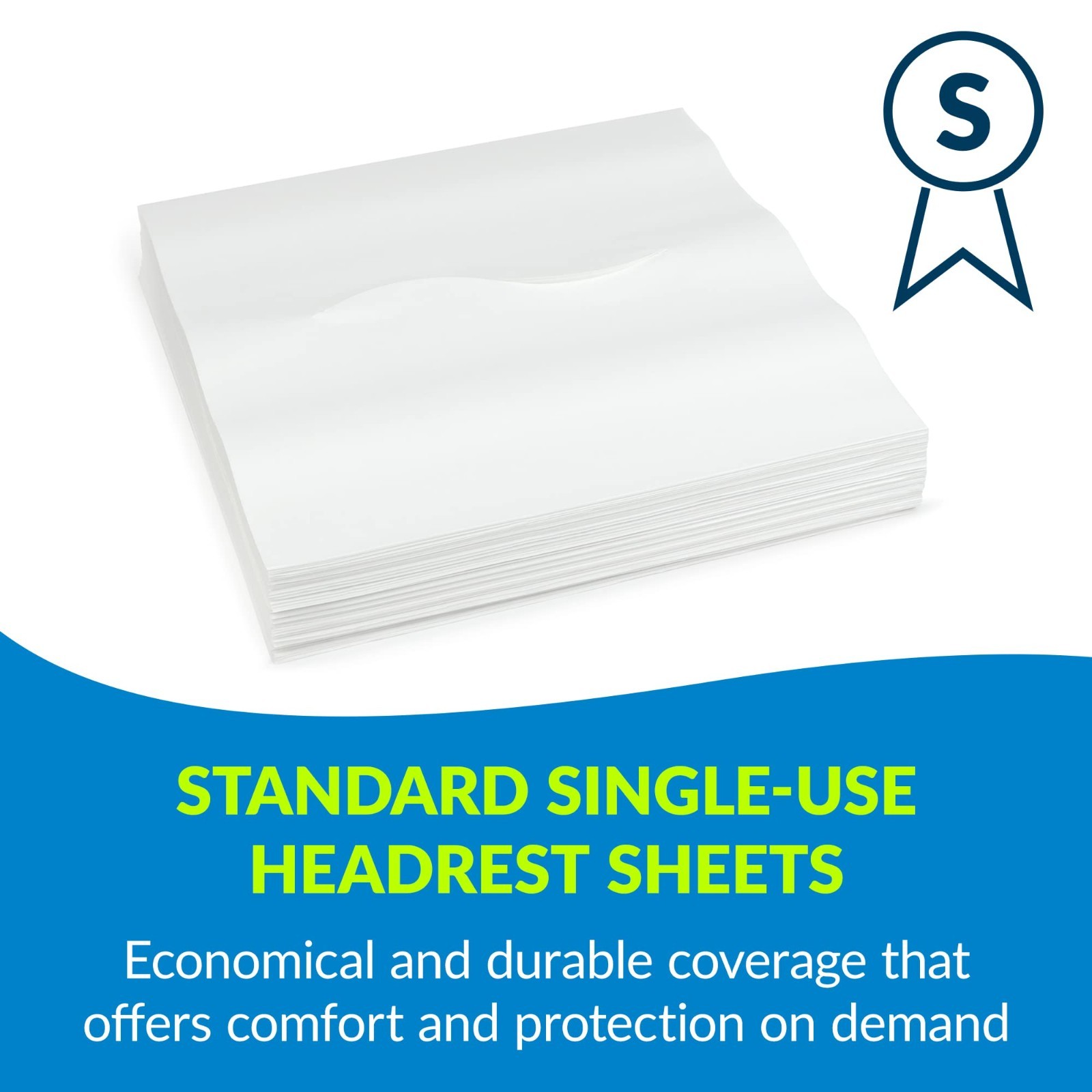 Chiropractic Headrest Paper Sheets with Slit, Smooth Finish, 12″ x 12′, Pack of