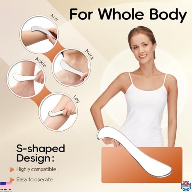 3-in-1 Stainless Steel Muscle Scraper Tool Set – Gua Sha & IASTM Massage Tools