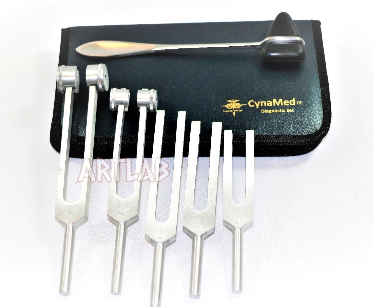 PREMIUM 6 Tuning Fork Set Medical Surgical Chiropractic Physical Diagnostic SET