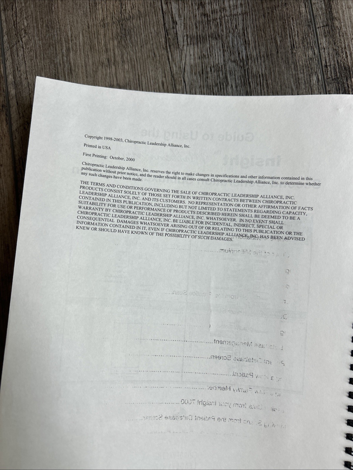 Guide To Insight Millennium Second Generation Subluxation Station CLA