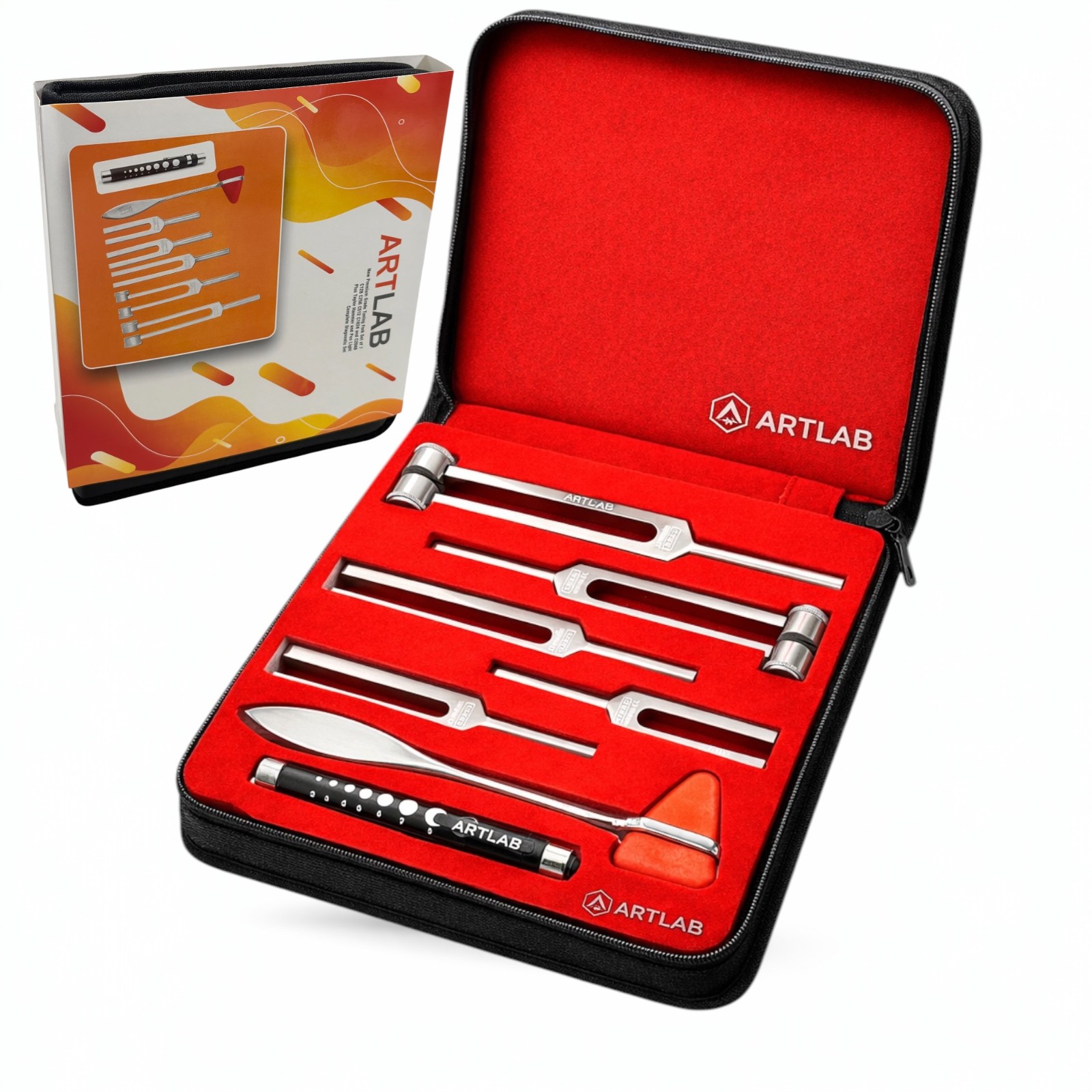 PREMIUM 6 Tuning Fork Set Medical Chiropractic Physical Diagnostic instruments