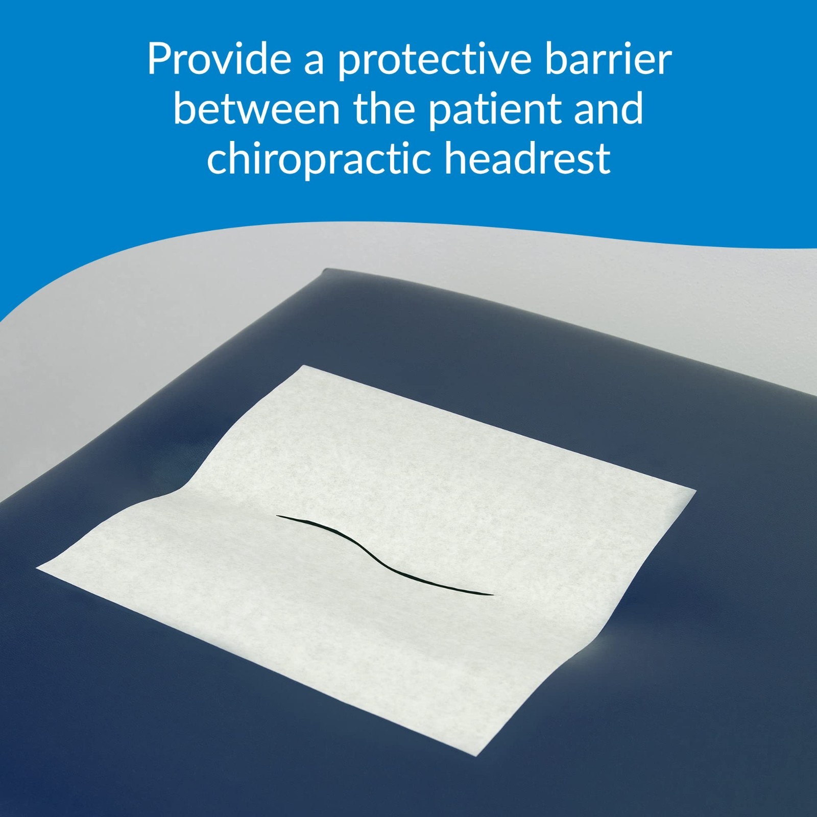 Chiropractic Headrest Paper Sheets with Slit, Smooth Finish, 12″ x 12′, Pack of