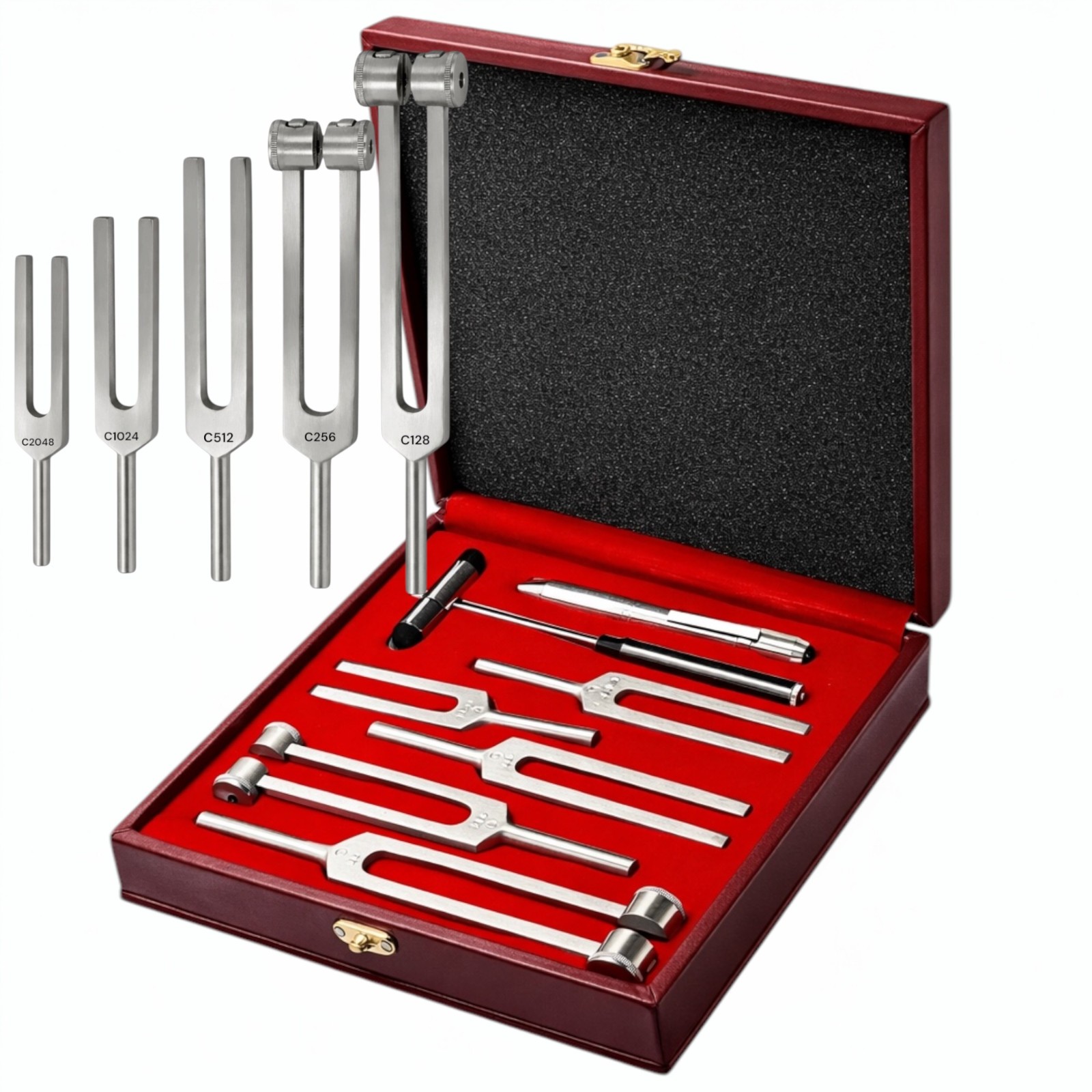 PREMIUM 6 Tuning Fork Set Medical Chiropractic Diagnostic instruments W/TAYLOR