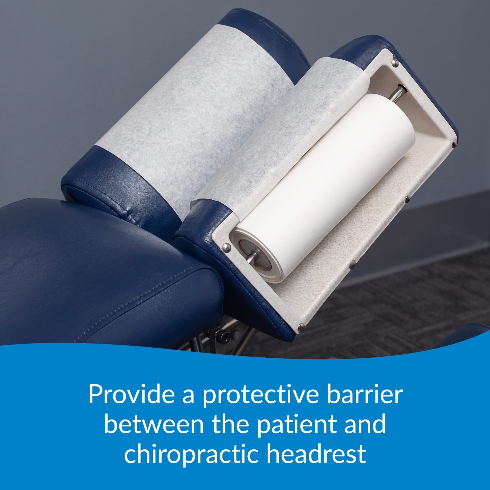 Single-Use Chiropractic Headrest Paper Roll, 8.5″ x 225′, Pack of 25 – Hygienic
