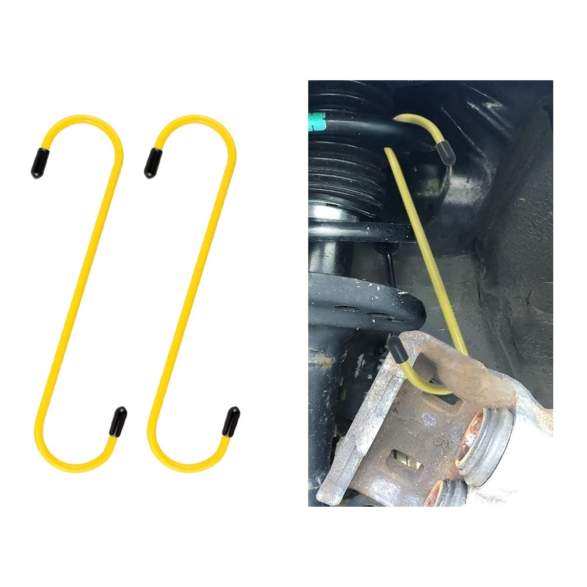 Glsowee Car Brake Caliper Hooks Auto Brake Caliper Hangers Rubber Tips