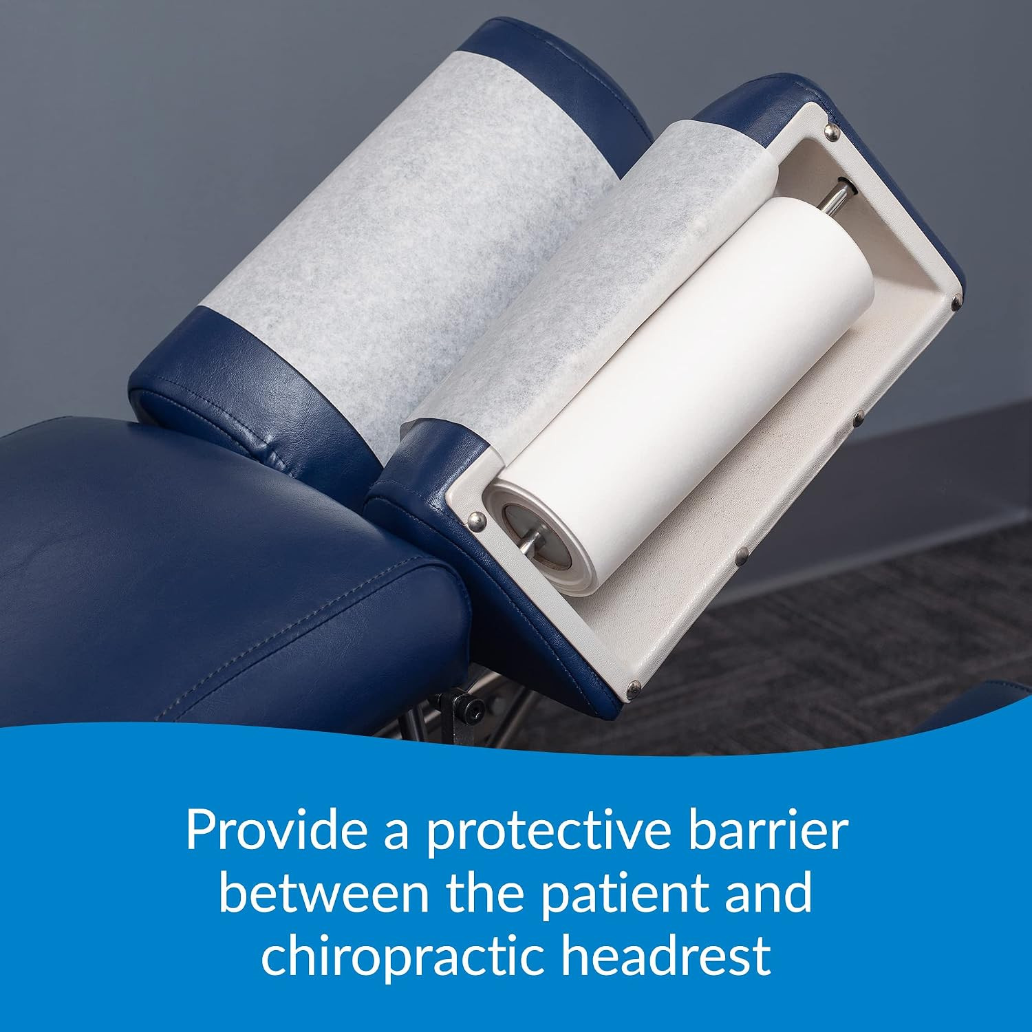 518 Avalon Single-Use Chiropractic Headrest Paper Roll, White, 8.5” x 225’ (Pack
