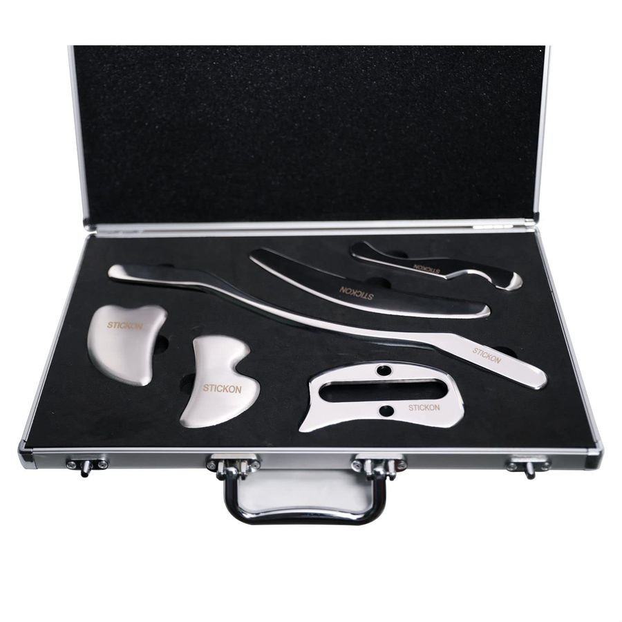 STICKON Muscle Scraper Tool Set Stainless Steel Gua Sha IASTM Massage taoL