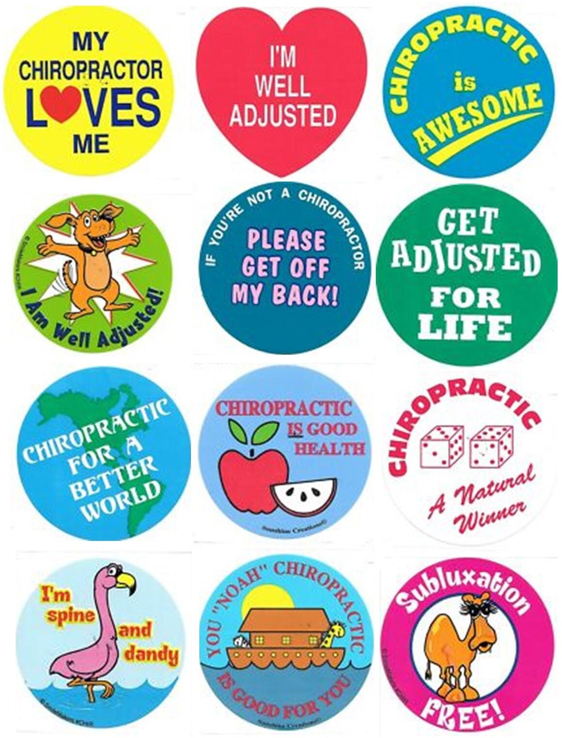 Chiropractic Kids’ Stickers ~ Lots Of 50 ~ Scores To Choose From ~ NO SHIPPING!!