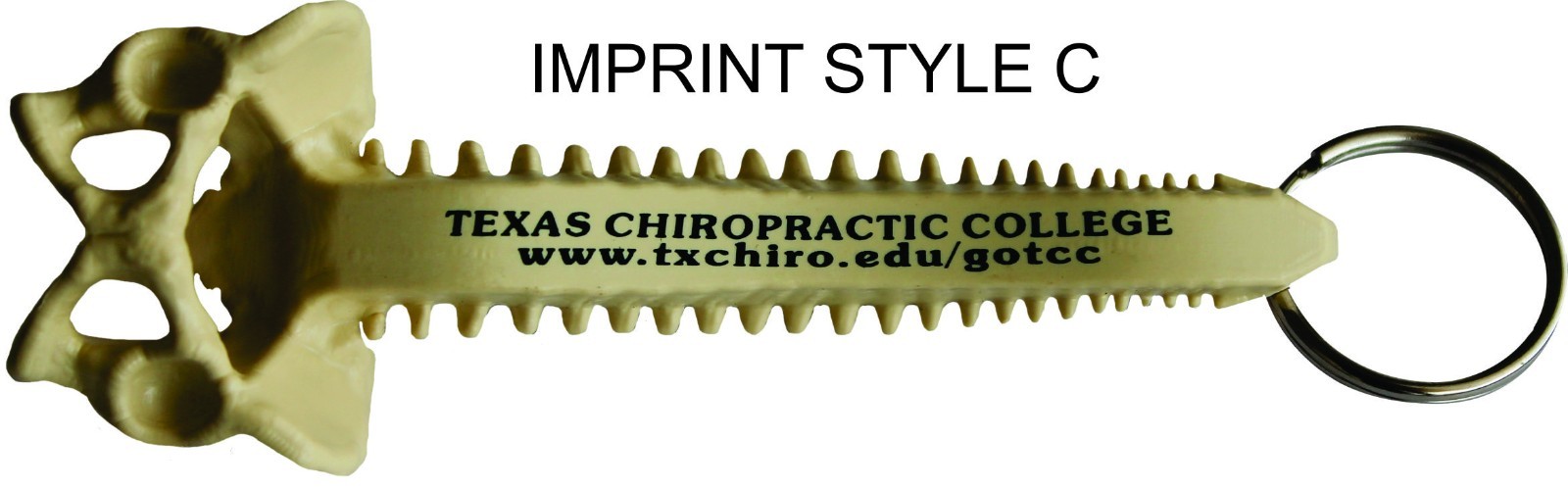 1000 PERSONALIZED SPINE KEY TAGS – KEY CHAIN – BAG OF BONES – CHIROPRACTIC