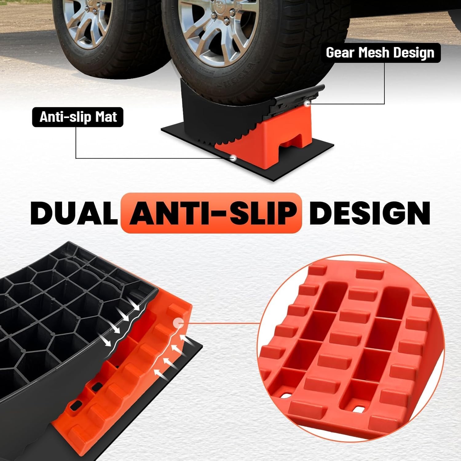 Paquete de 2 bloques niveladores, altura máxima de elevación de 16 cm (6.3″), co