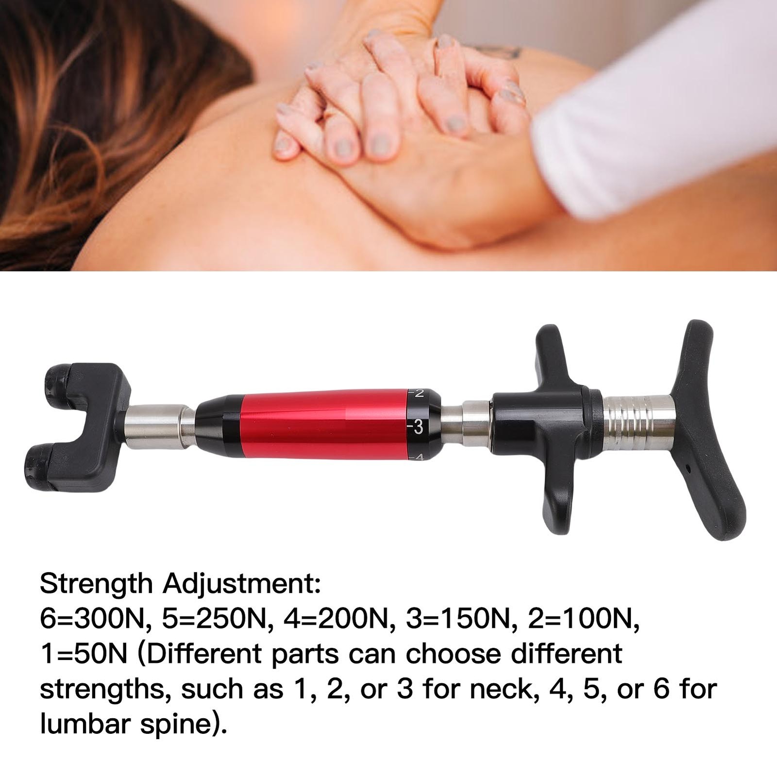 Manual Chiropractic Adjusting Tool 6 Strength Adjustable Manual Spinal Adjus NEW