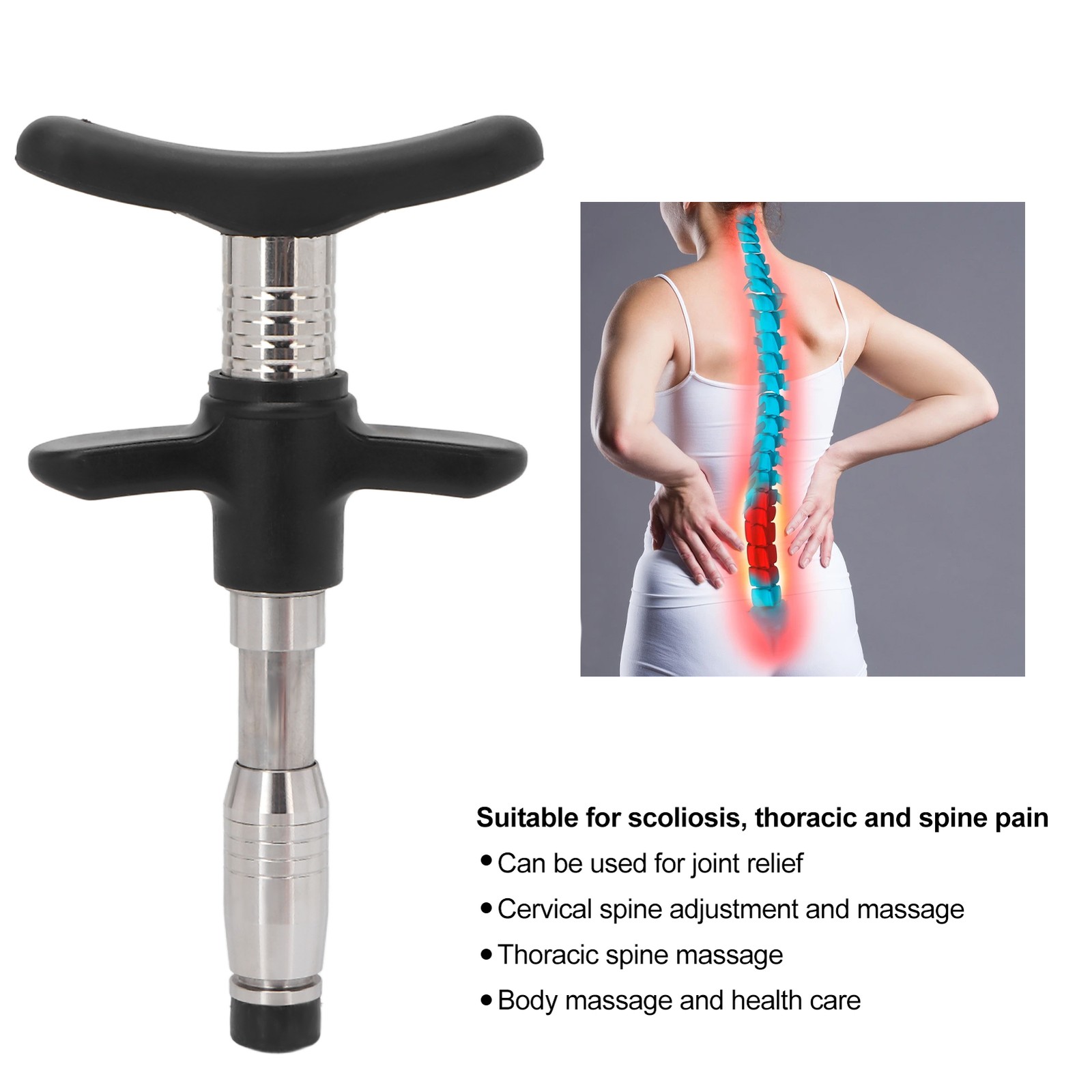 Manual Chiropractic Tool Stress Pain Reliefine Adjusting Massage Corrector BEA