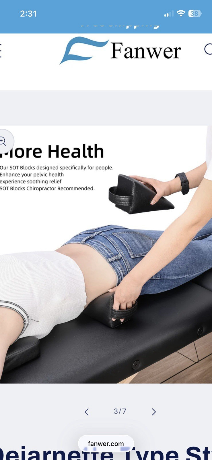 Fanwer Dejarnette Type Pelvic & Sacral Chiropractic Wedge Block Set, Manual