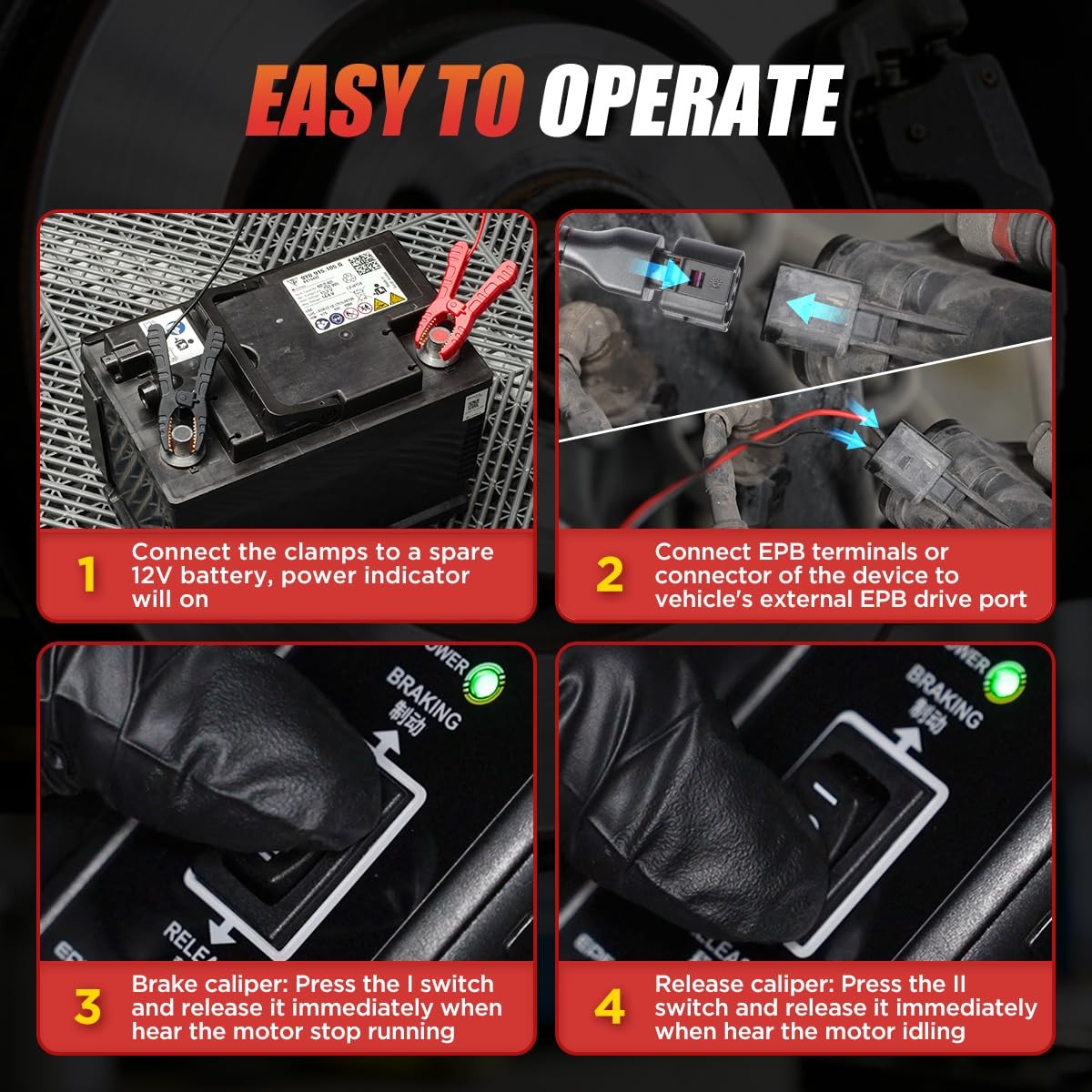 Kaisal Epb Brake Tool 10V14V Dc Electronic Parking Brake Tools Emergency Epb
